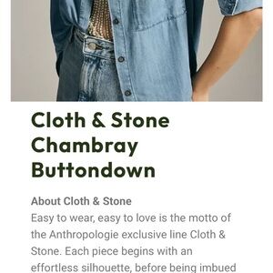 Cloth & Stone Chambray/ Denim Button-Down Shirt